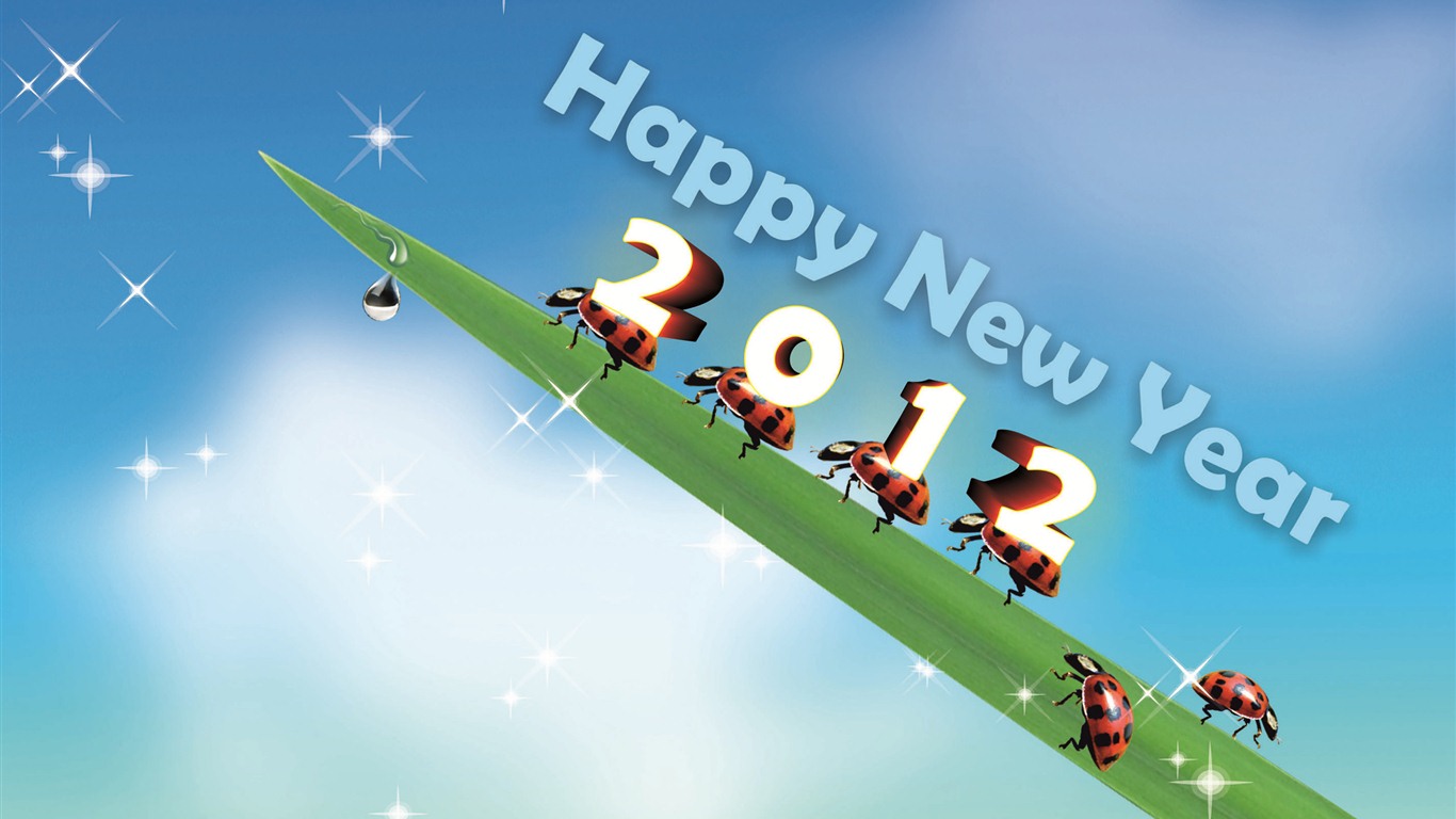 2012 New Year wallpapers (2) #8 - 1366x768