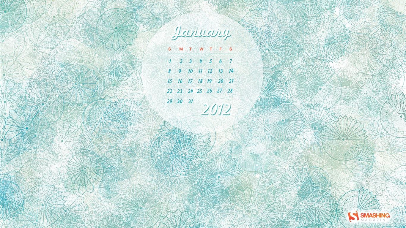 January 2012 Calendar Wallpapers #9 - 1366x768