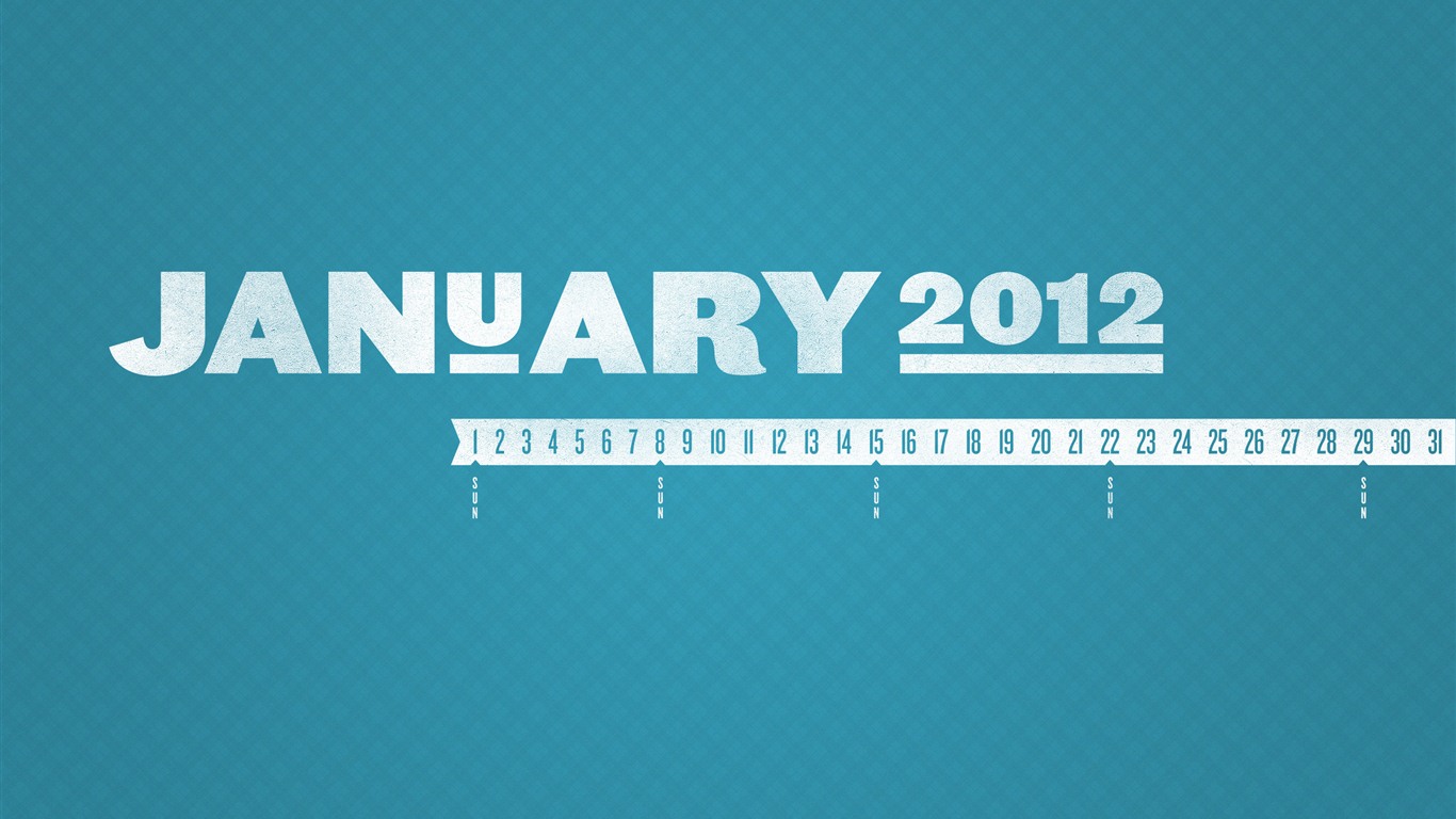 Januar 2012 Kalender Wallpapers #19 - 1366x768
