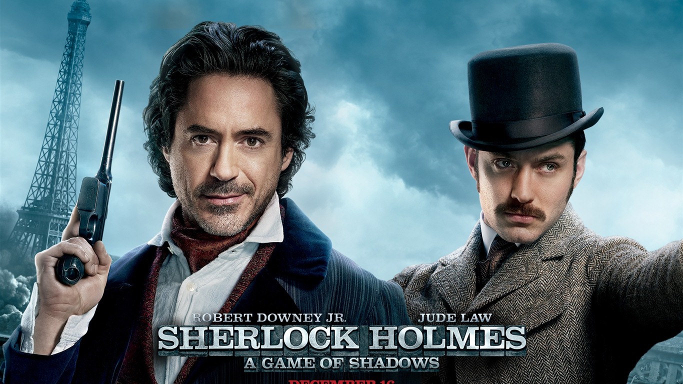 Sherlock Holmes: un jeu de fonds d'écran HD Ombres #1 - 1366x768