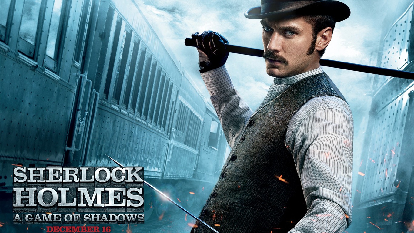 Sherlock Holmes: un jeu de fonds d'écran HD Ombres #3 - 1366x768