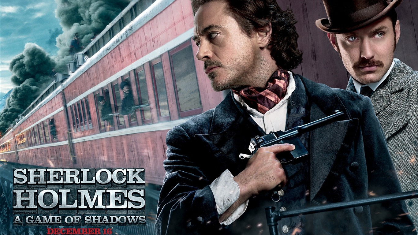 Sherlock Holmes: un jeu de fonds d'écran HD Ombres #10 - 1366x768