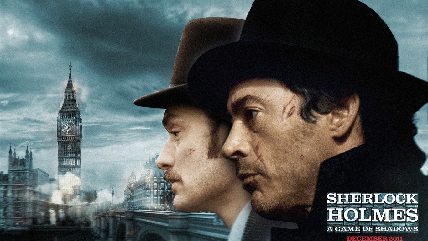 Sherlock Holmes: un jeu de fonds d'écran HD Ombres #11 - 1366x768