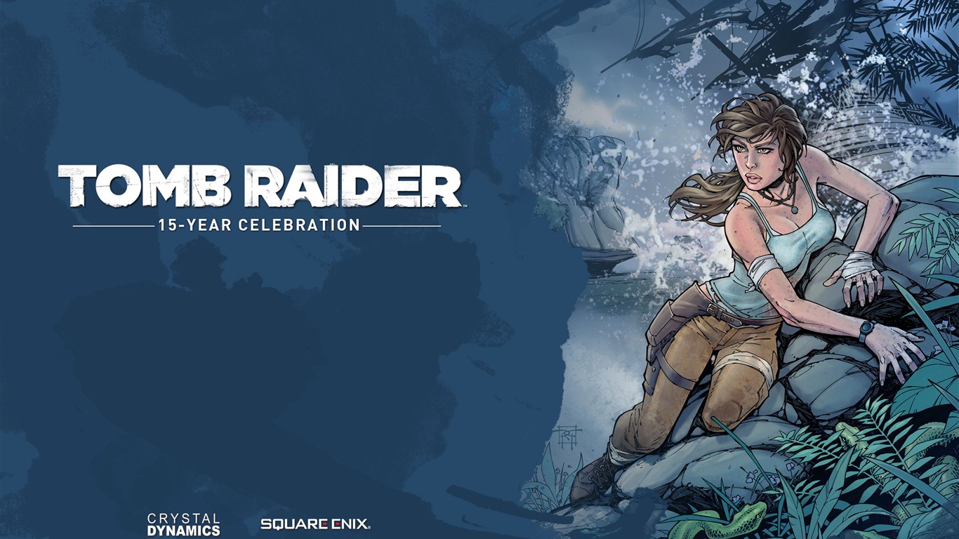 Tomb Raider 15 años de celebración de fondos de pantalla HD #12 - 1366x768