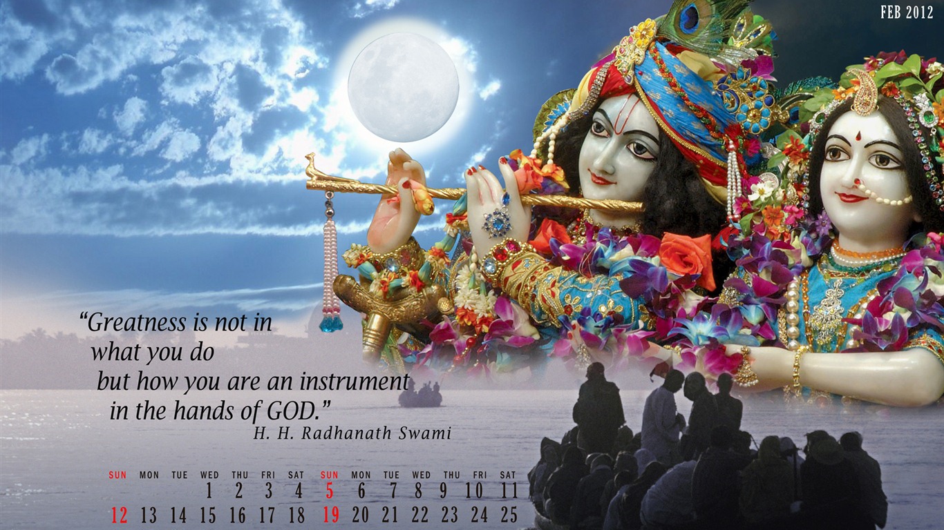2012年2月 月曆壁紙(一) #3 - 1366x768