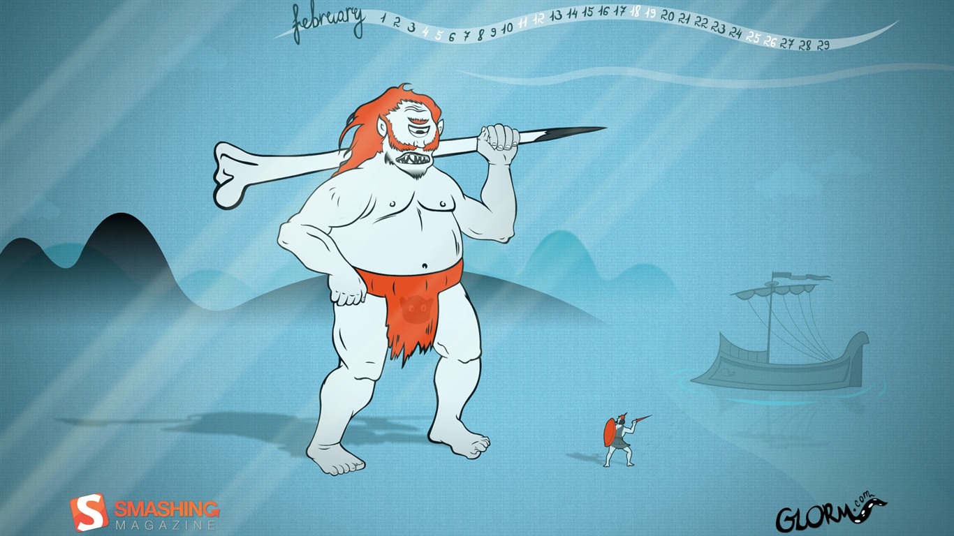 February 2012 Calendar Wallpaper (1) #12 - 1366x768