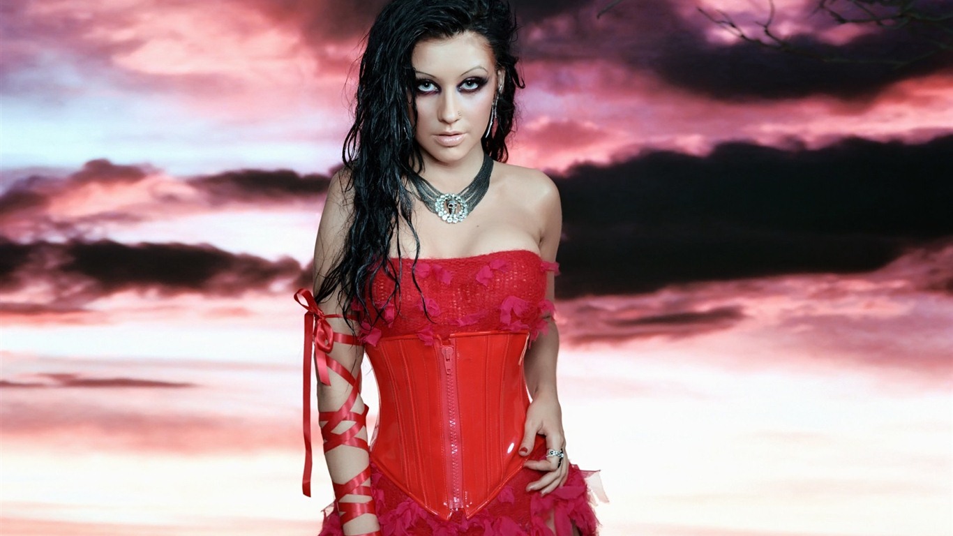 Christina Aguilera tapety na plochu krásné #10 - 1366x768