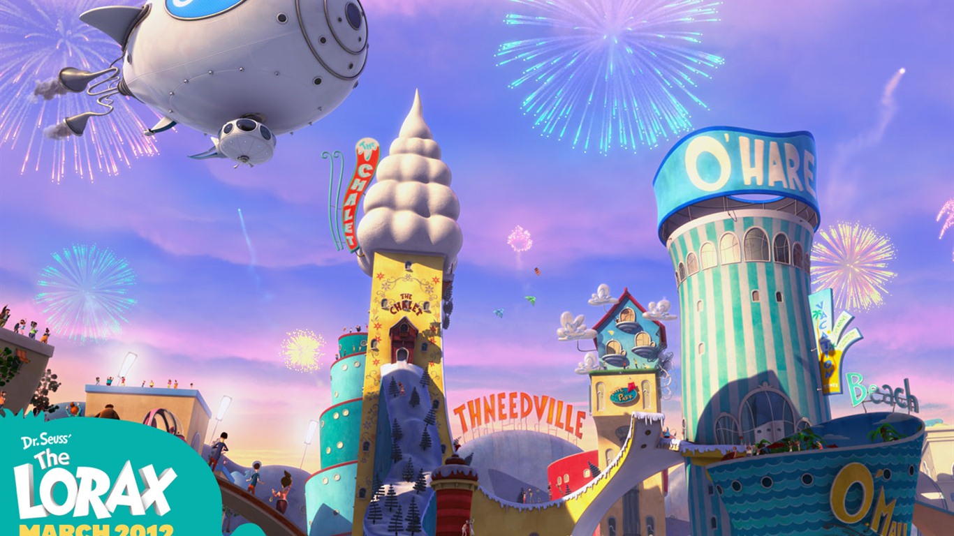 Dr. Seuss' The Lorax 老雷斯的故事 高清壁紙 #11 - 1366x768