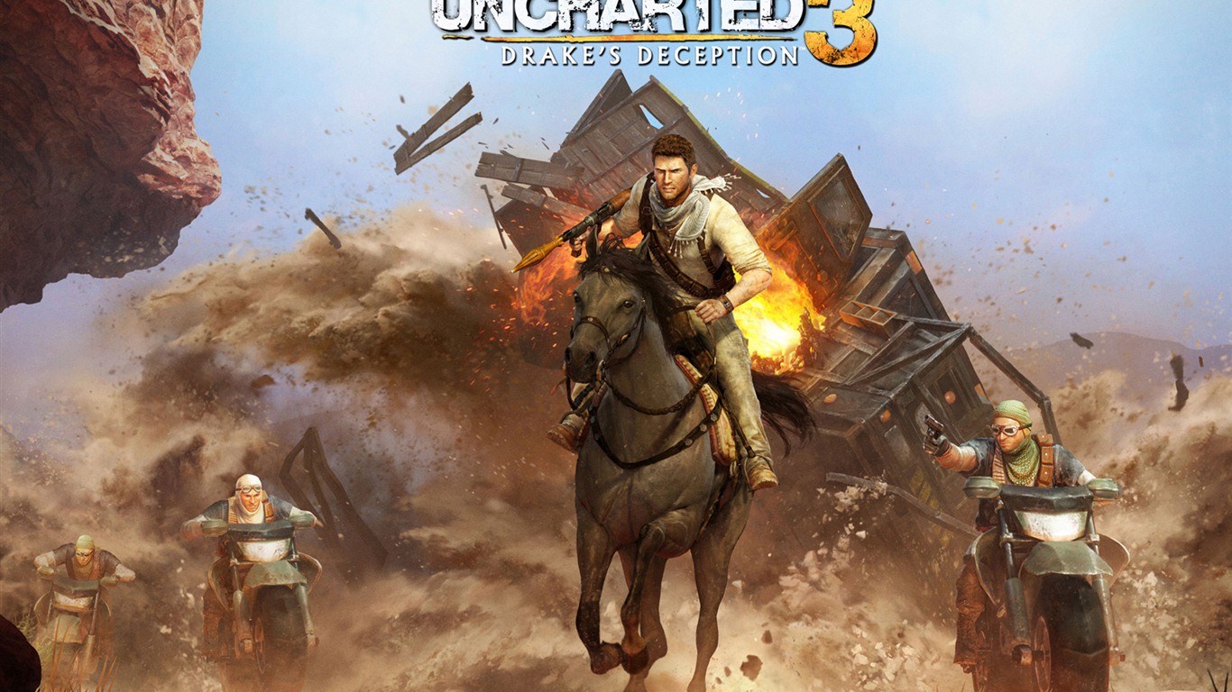 Uncharted 3: El engaño de Drake fondos de pantalla de alta definición #1 - 1366x768