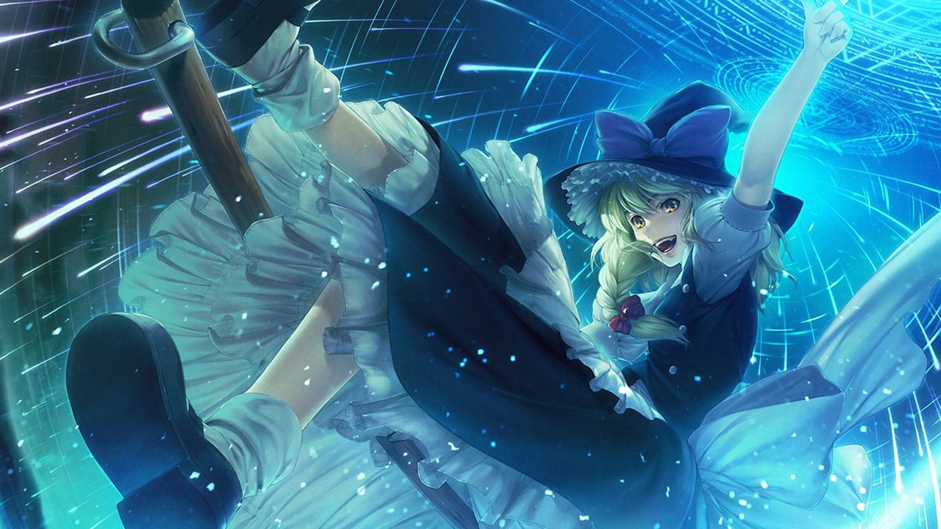 Touhou projekt karikatura HD tapety na plochu #18 - 1366x768