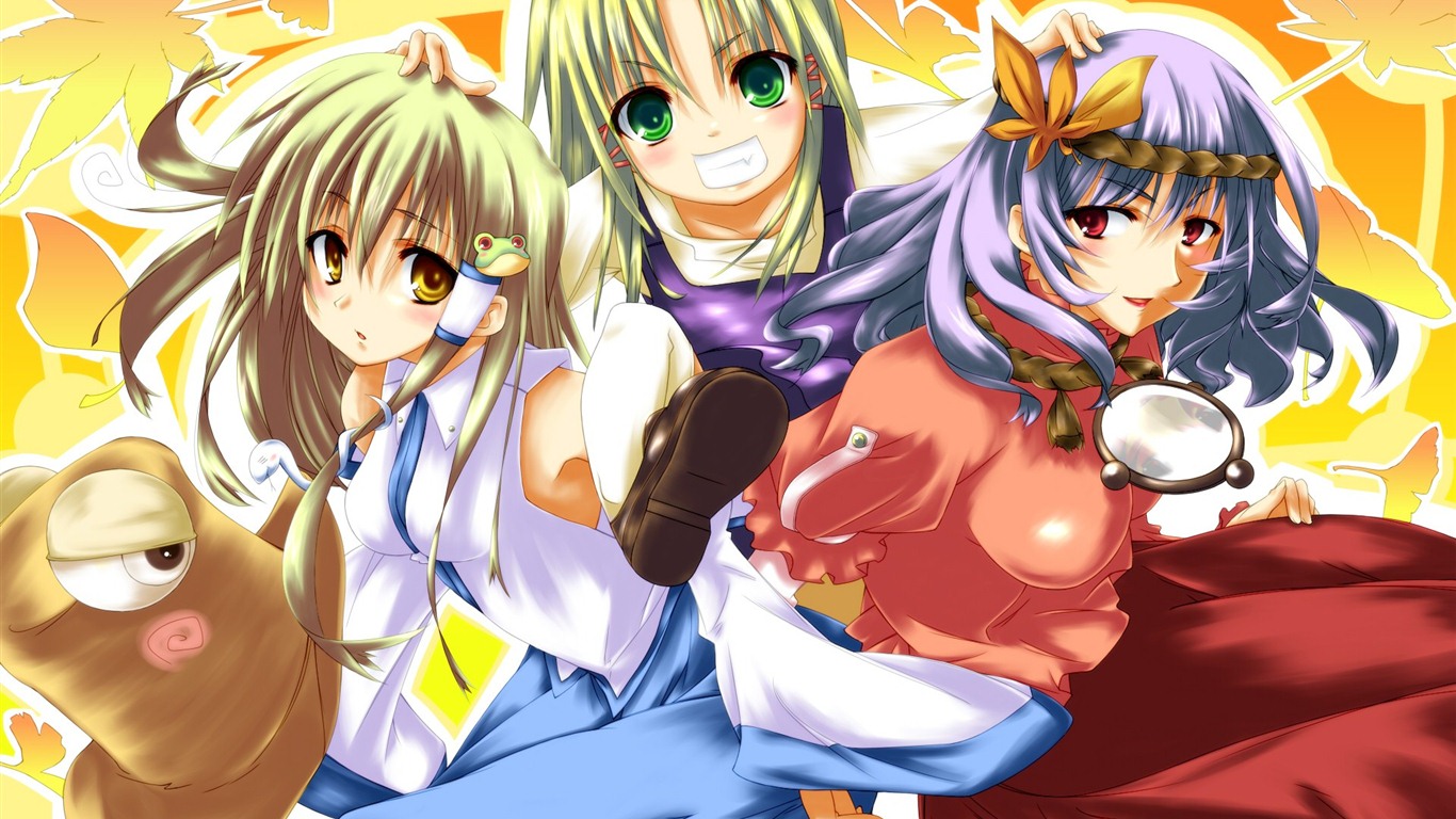 Touhou Project caricature HD wallpapers #19 - 1366x768