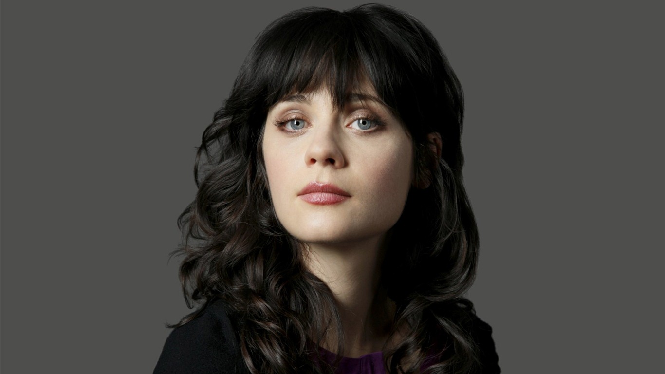 Zooey Deschanel 佐伊·丹斯切爾 美女壁紙 #9 - 1366x768