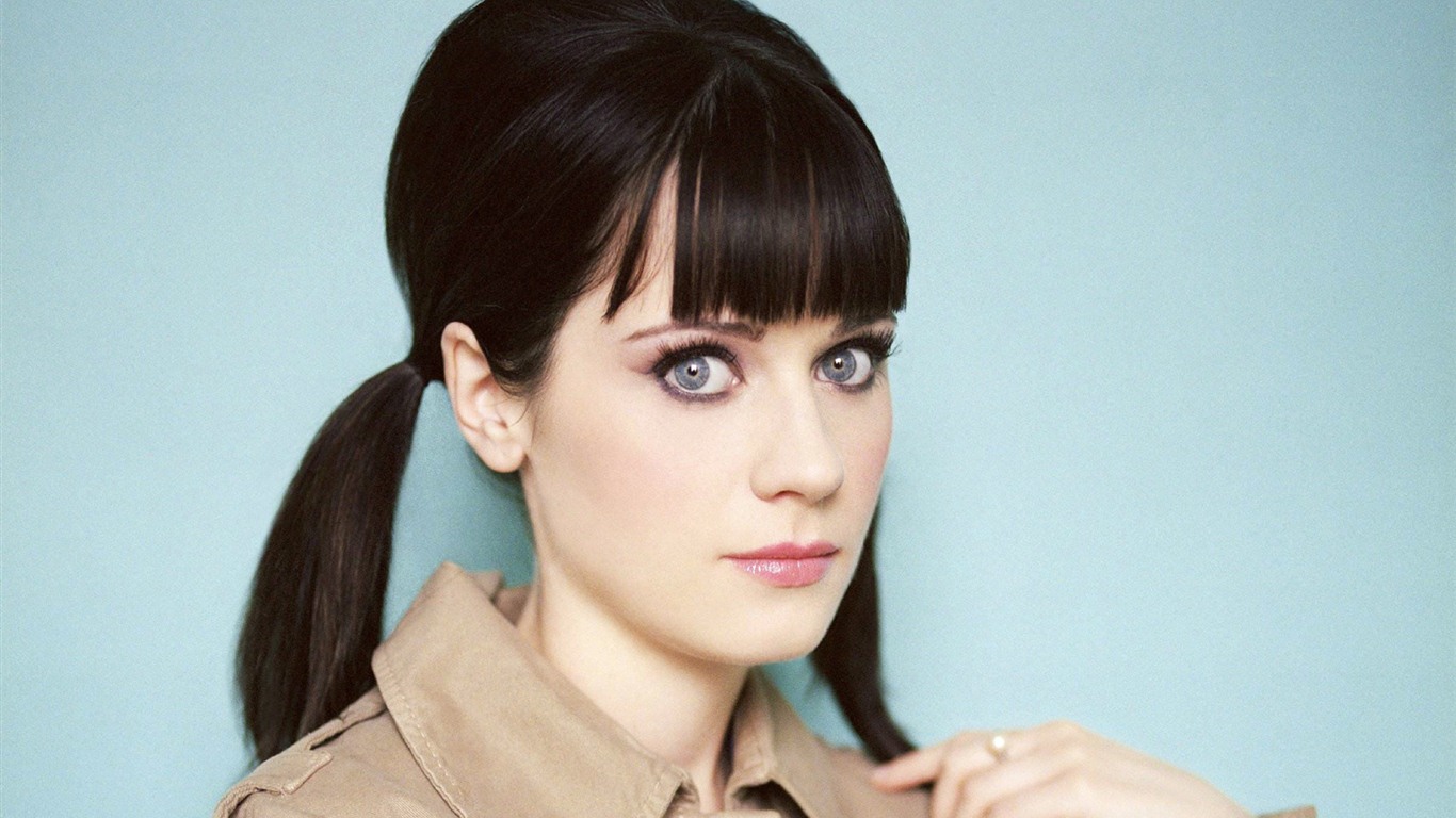 Zooey Deschanel 佐伊·丹斯切爾 美女壁紙 #12 - 1366x768