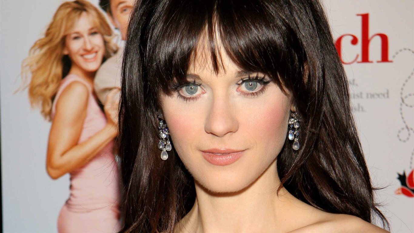 Zooey Deschanel 佐伊·丹斯切爾 美女壁紙 #14 - 1366x768