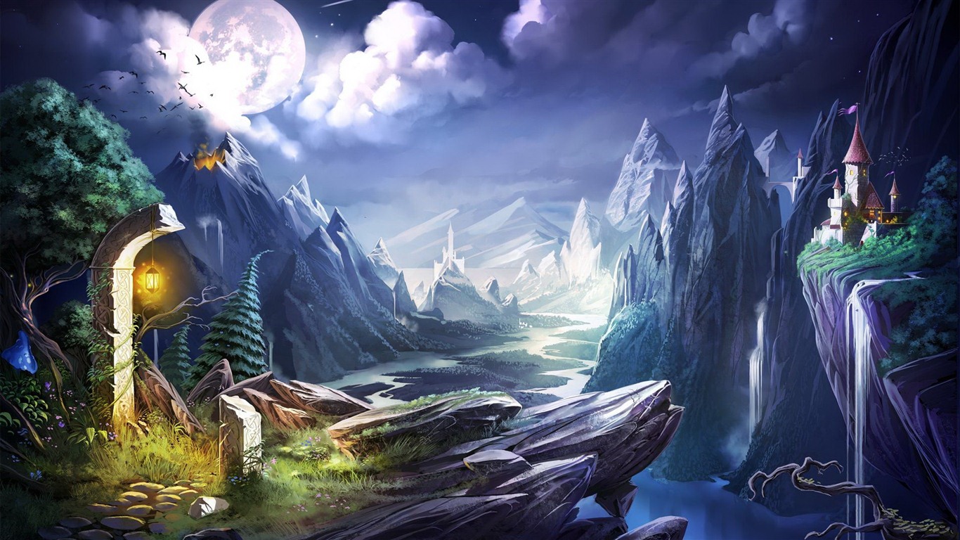 Trine 2 HD tapety na plochu #4 - 1366x768