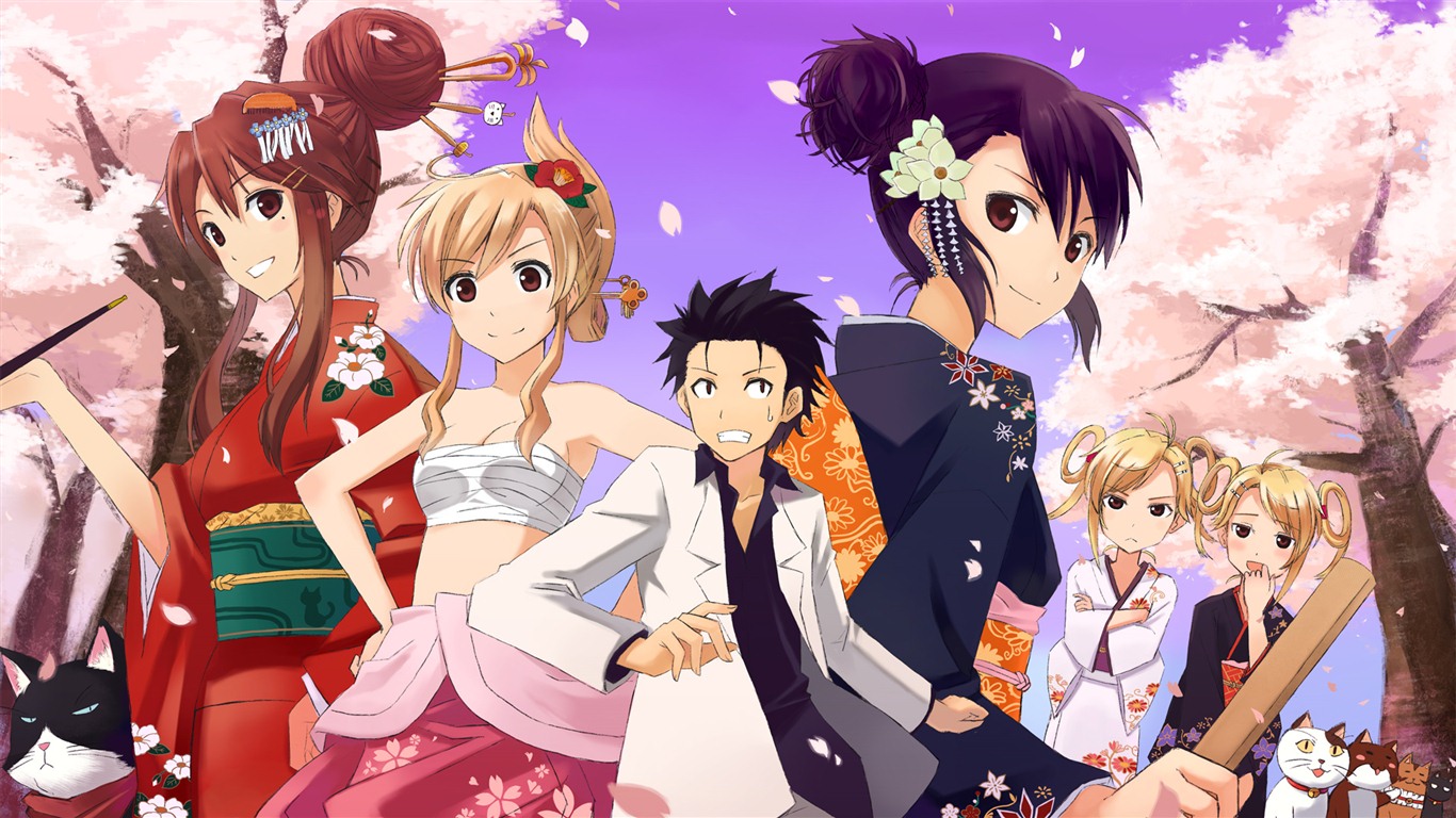 Nyan Koi! HD tapety na plochu #1 - 1366x768