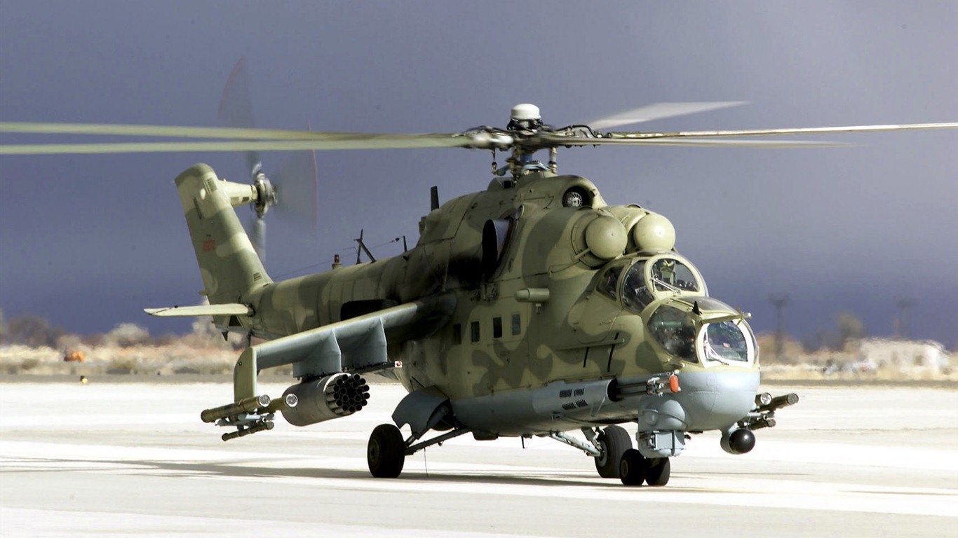 Fonds d'écran HD hélicoptères militaires #10 - 1366x768