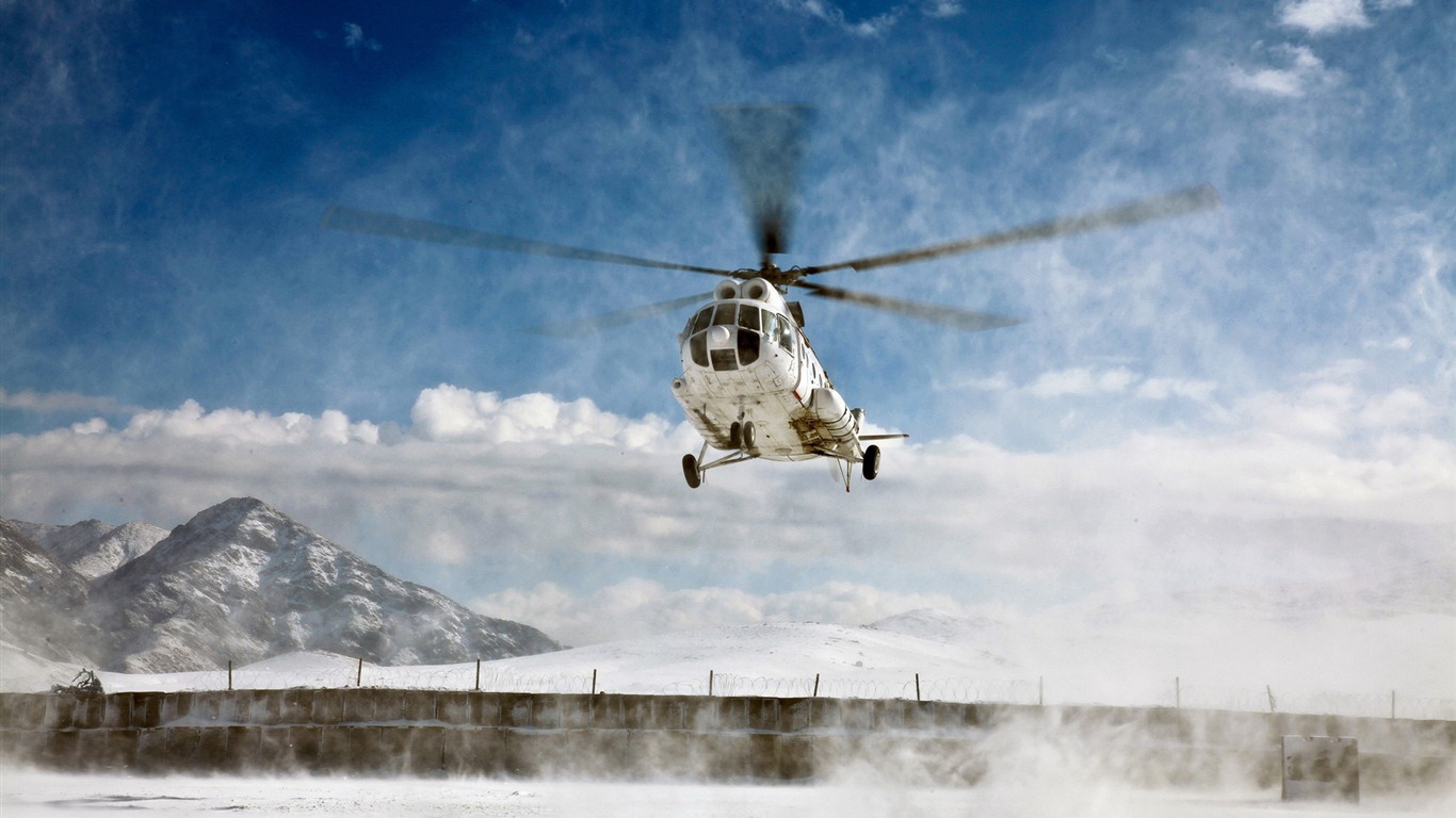 군용 헬리콥터의 HD 월페이퍼 #17 - 1366x768