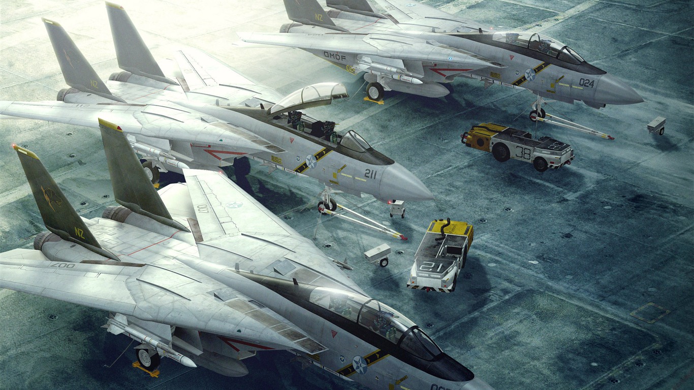 Military fighter HD widescreen wallpapers #2 - 1366x768