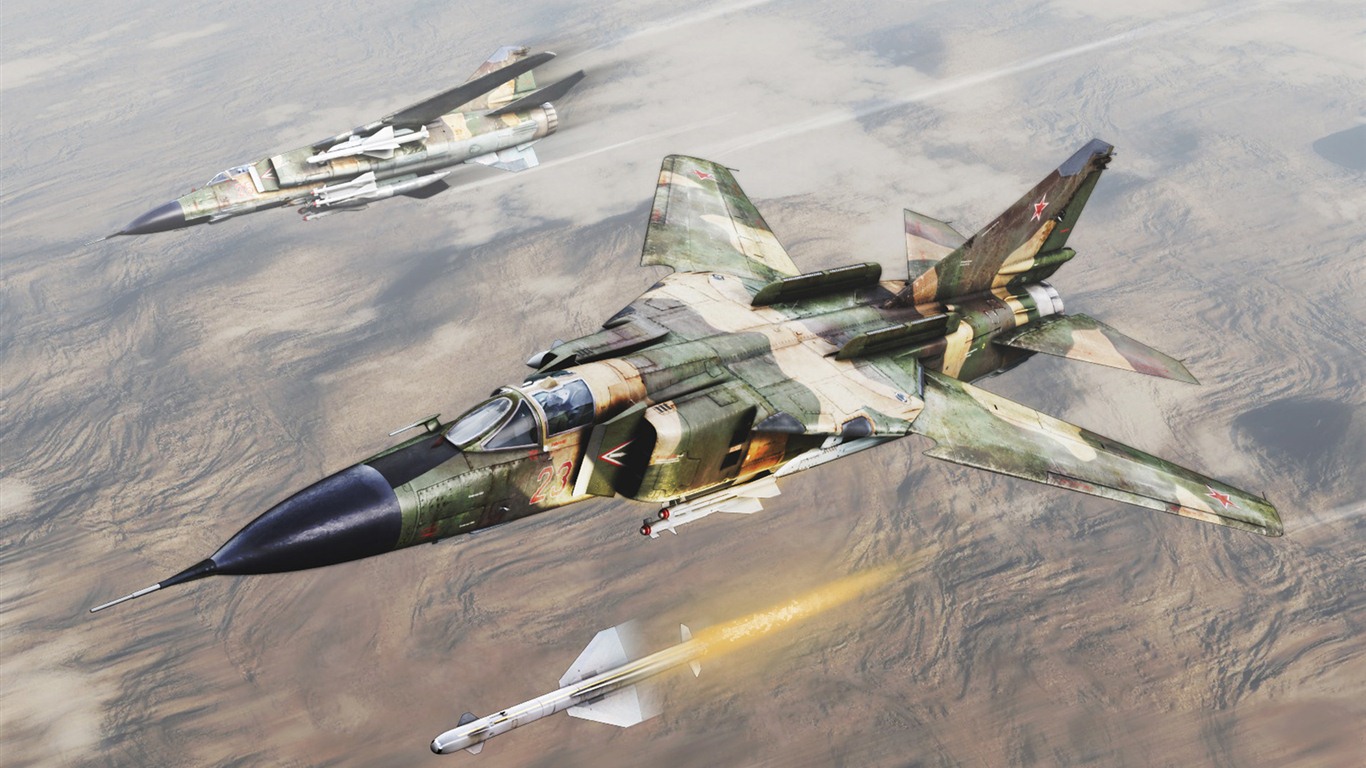 Military fighter HD widescreen wallpapers #15 - 1366x768