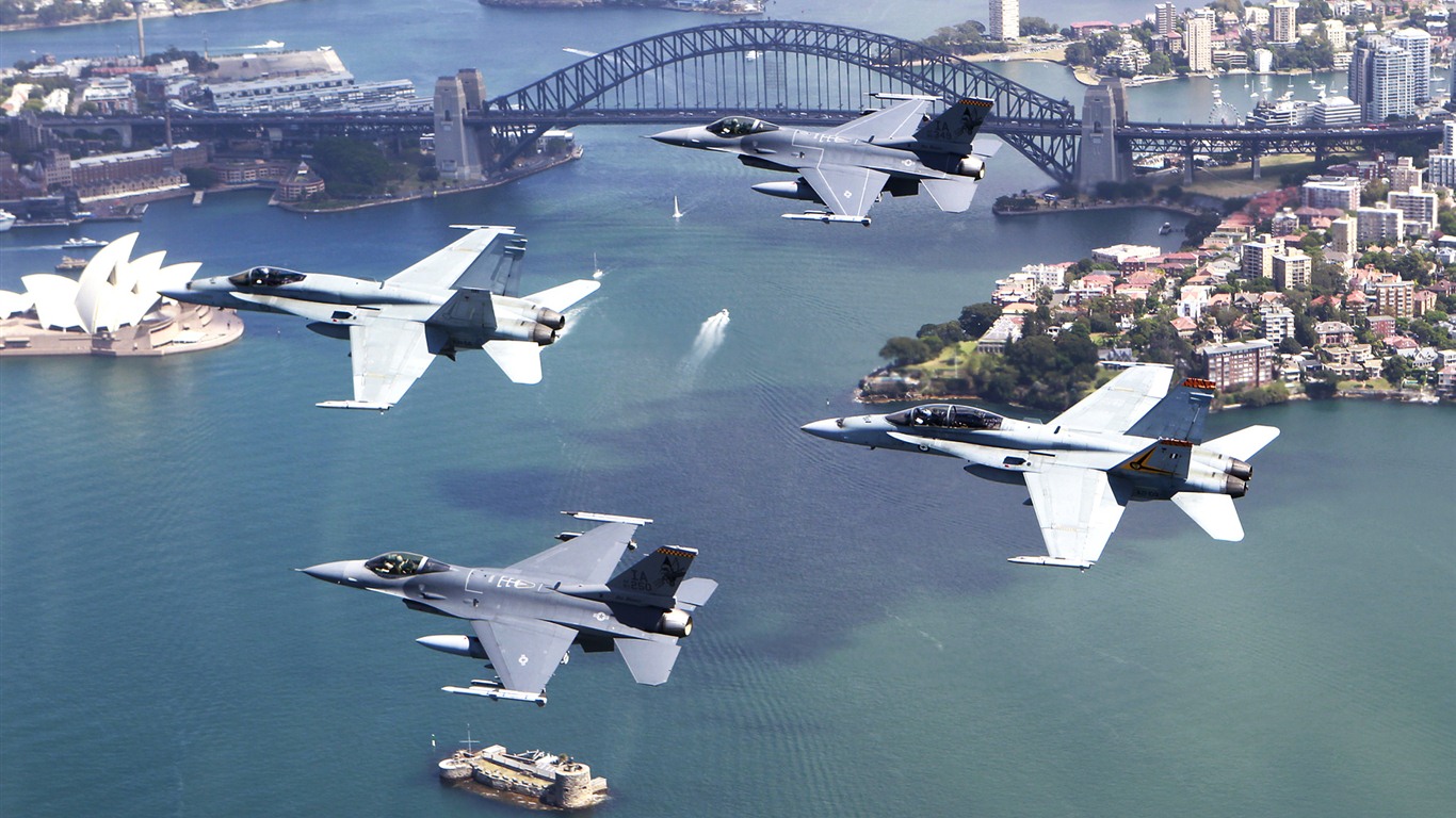 軍用戰鬥機高清寬屏壁紙 #17 - 1366x768