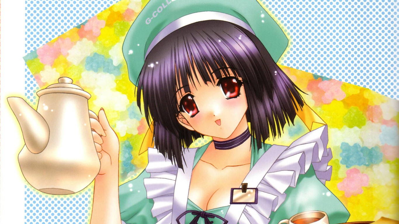 Aoi Kimizuka anime dívky ilustrační HD tapety na plochu #8 - 1366x768