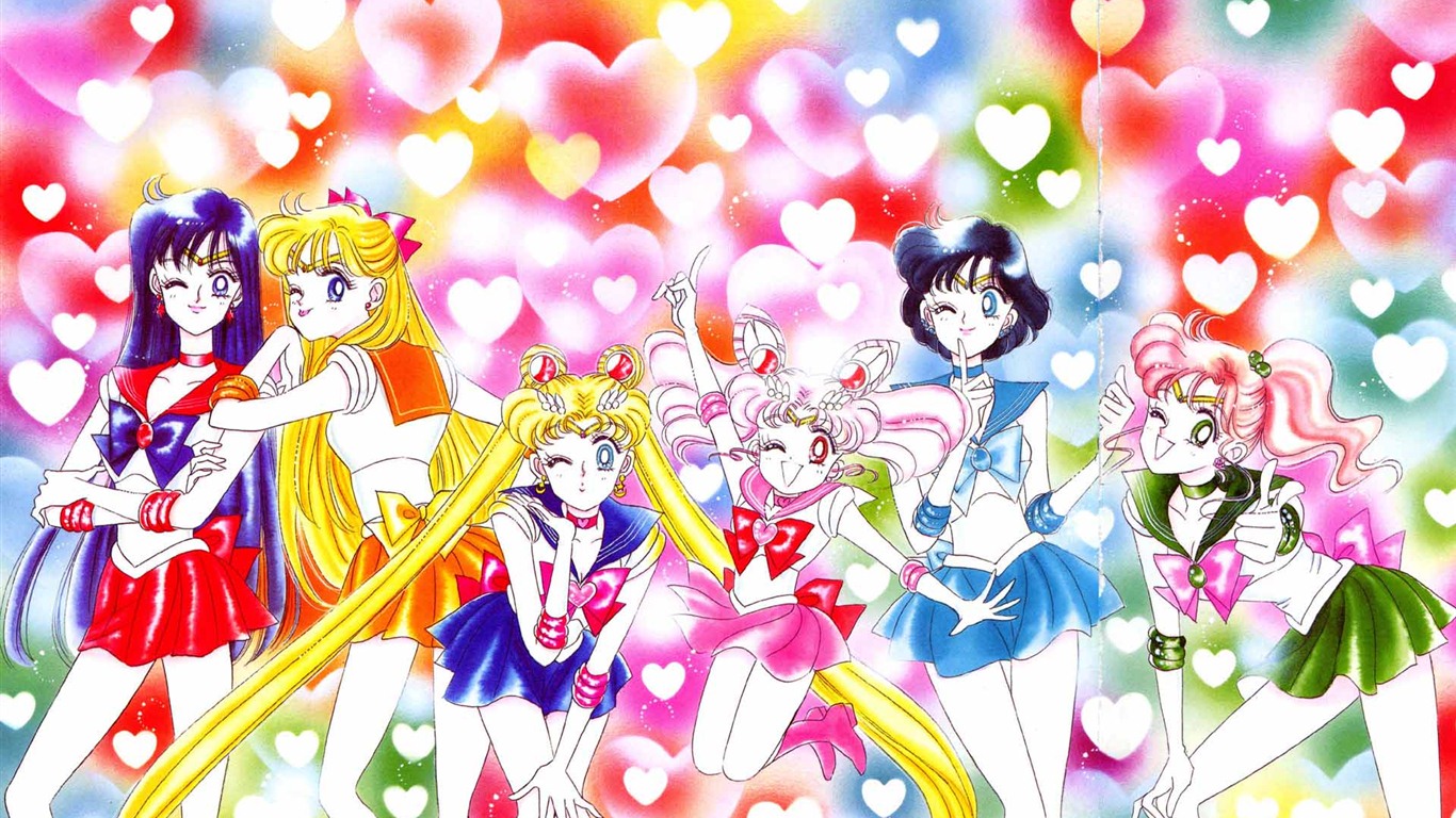 Sailor Moon HD tapety na plochu #1 - 1366x768