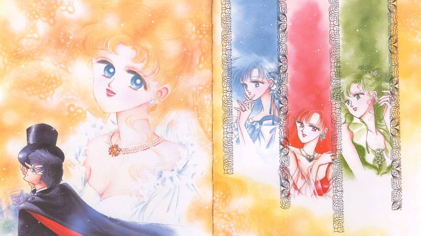 Sailor Moon HD tapety na plochu #12 - 1366x768