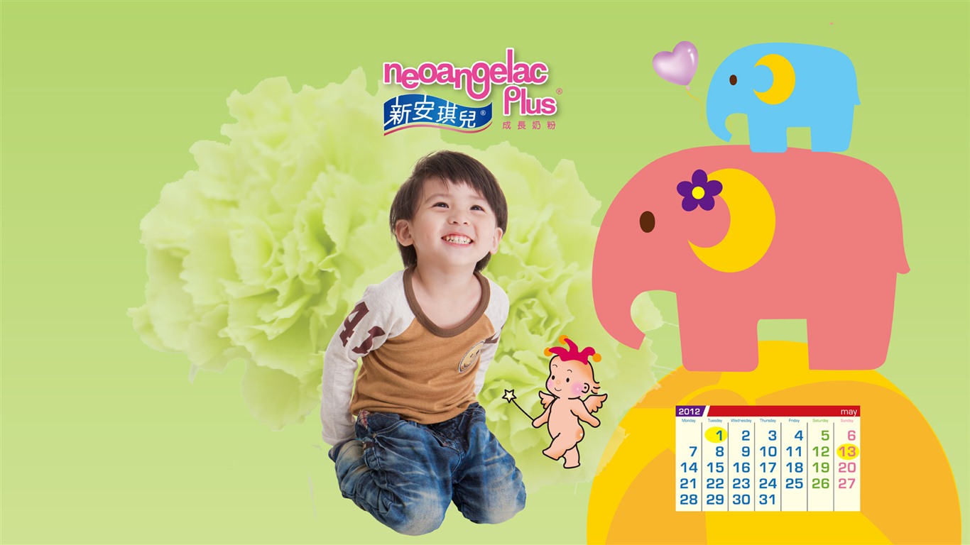 May 2012 Calendar wallpapers (1) #5 - 1366x768
