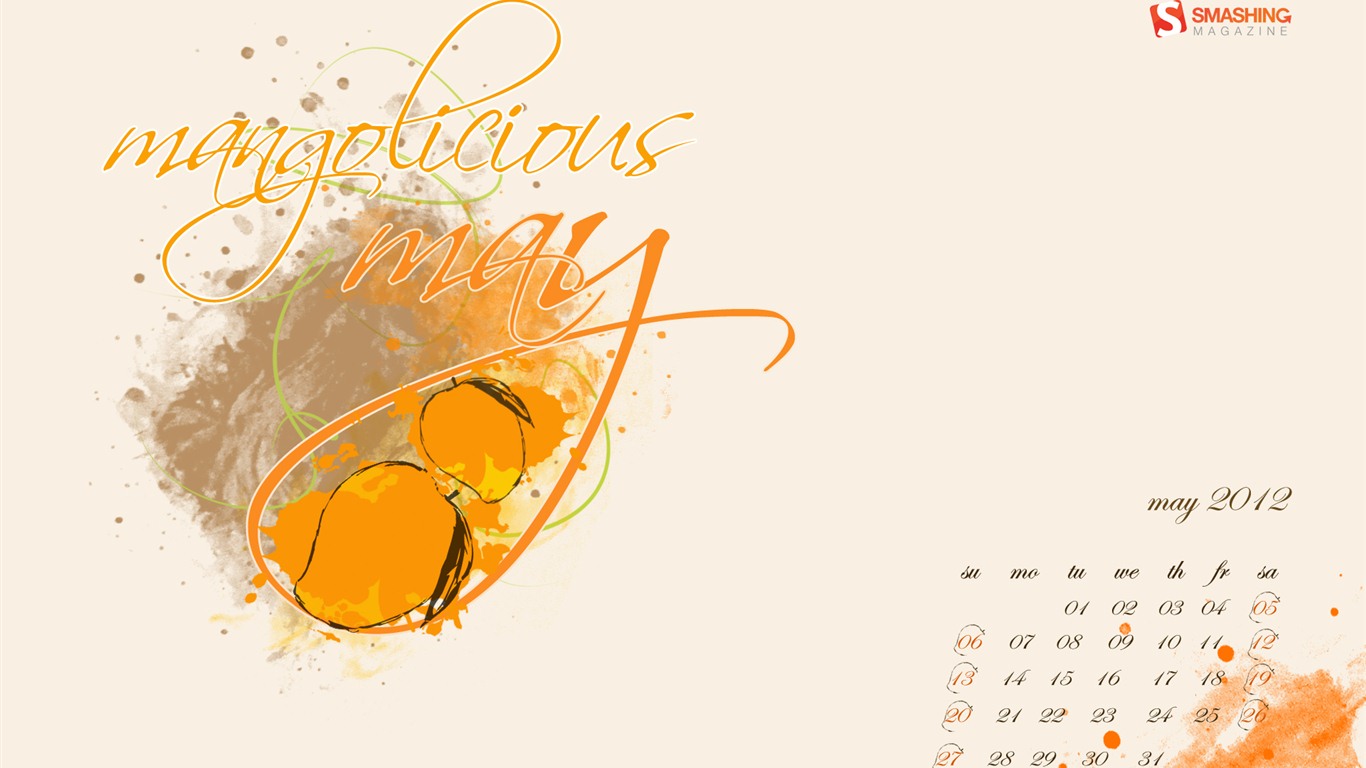 Mai 2012 Kalender Wallpapers (2) #4 - 1366x768