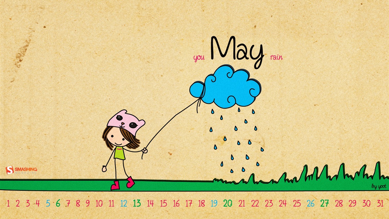 Mai 2012 Kalender Wallpapers (2) #14 - 1366x768