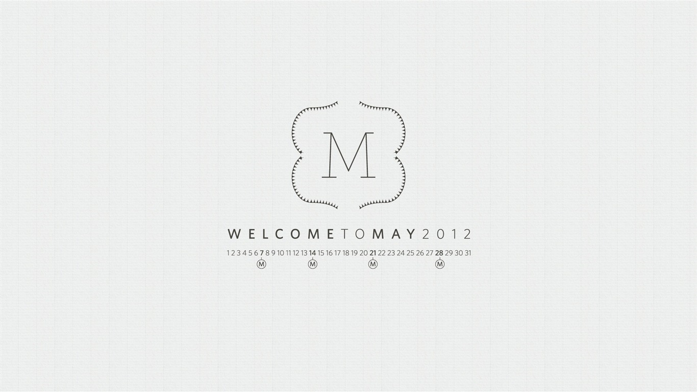 Calendario Mayo 2012 Fondos de pantalla (2) #18 - 1366x768