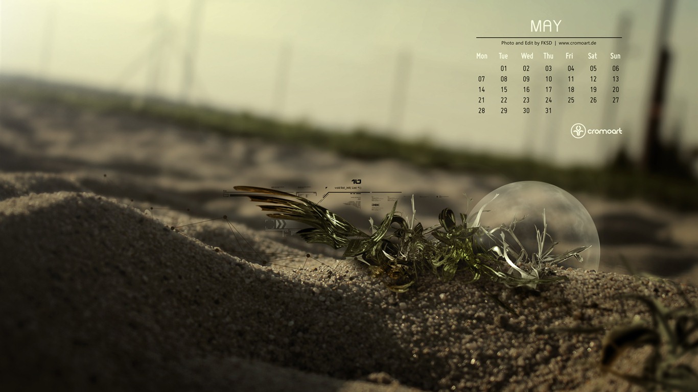 Mai 2012 Kalender Wallpapers (2) #19 - 1366x768