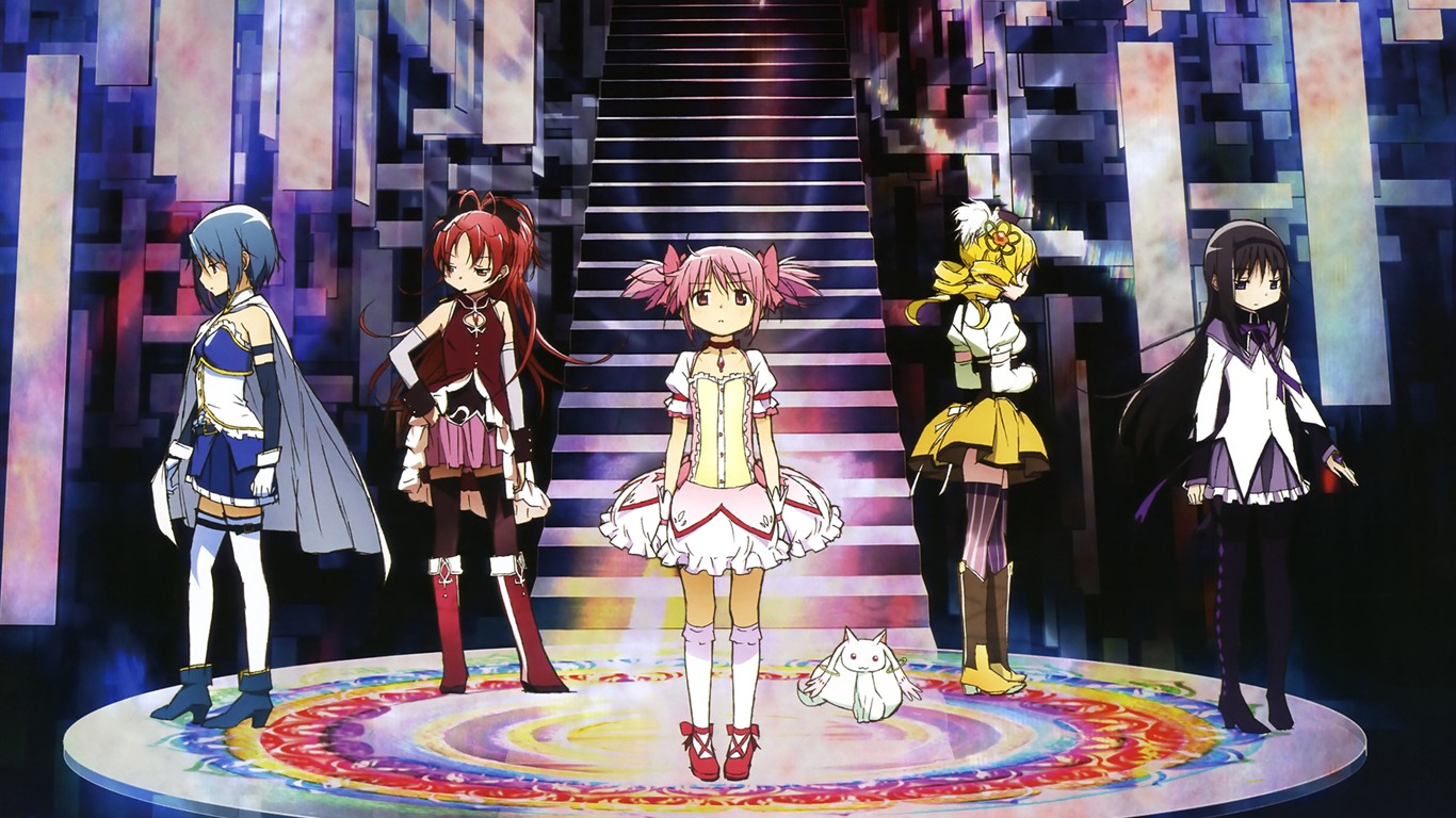 Puella Magi Madoka Magica HD tapety na plochu #2 - 1366x768