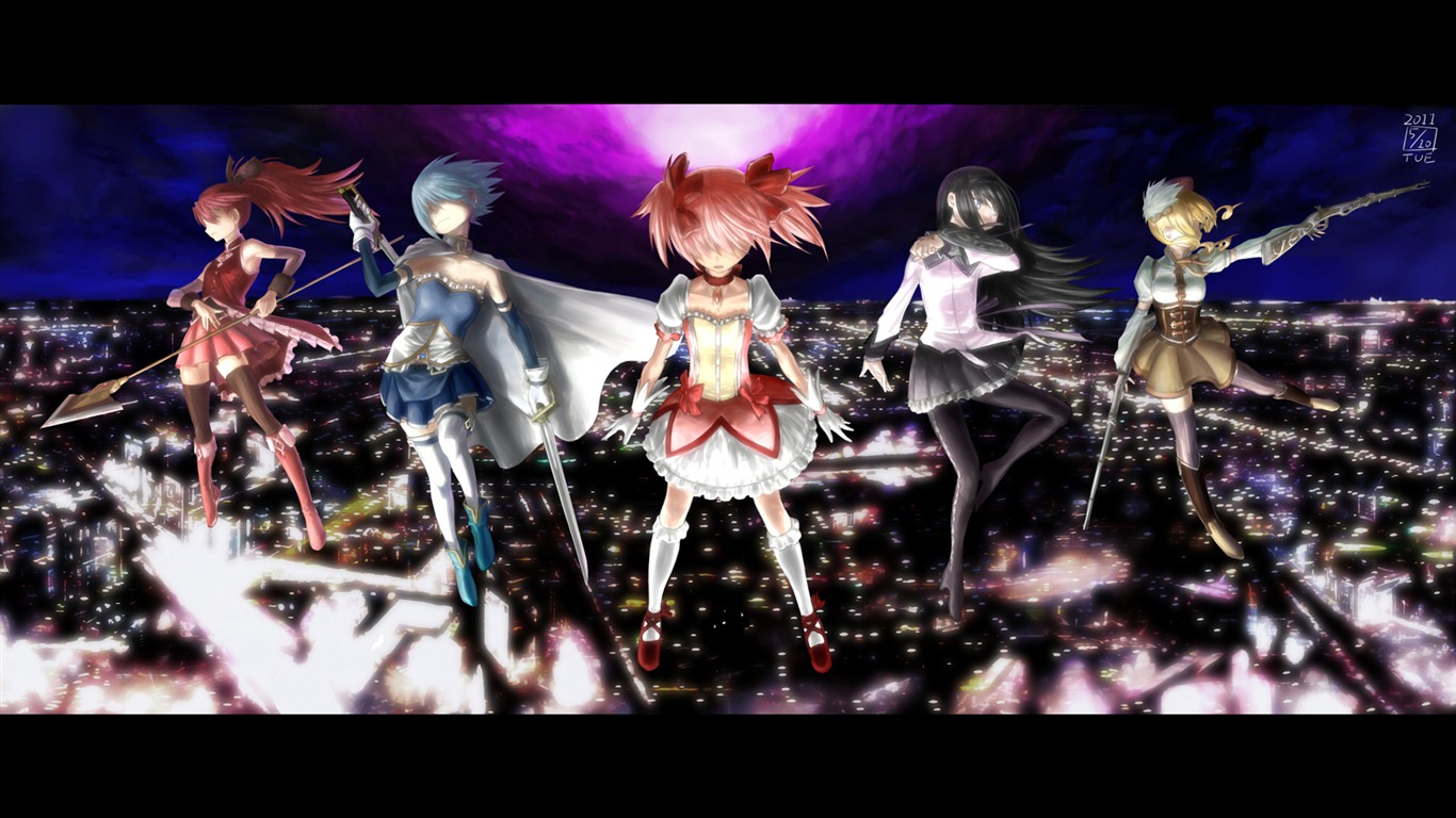 Puella Magi Madoka Magica HD tapety na plochu #6 - 1366x768