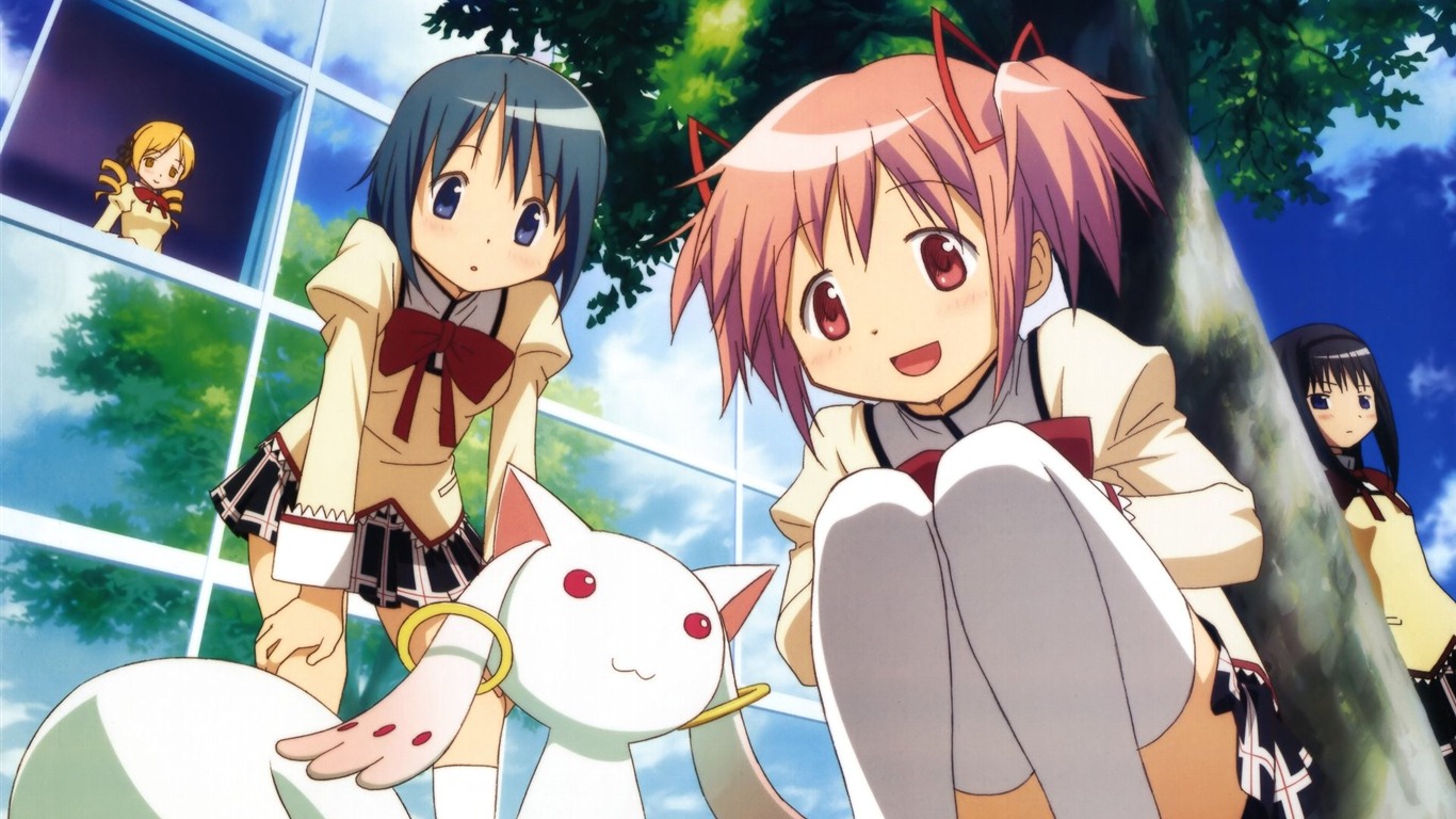 Puella 동방 박사 Madoka Magica의 HD 월페이퍼 #8 - 1366x768