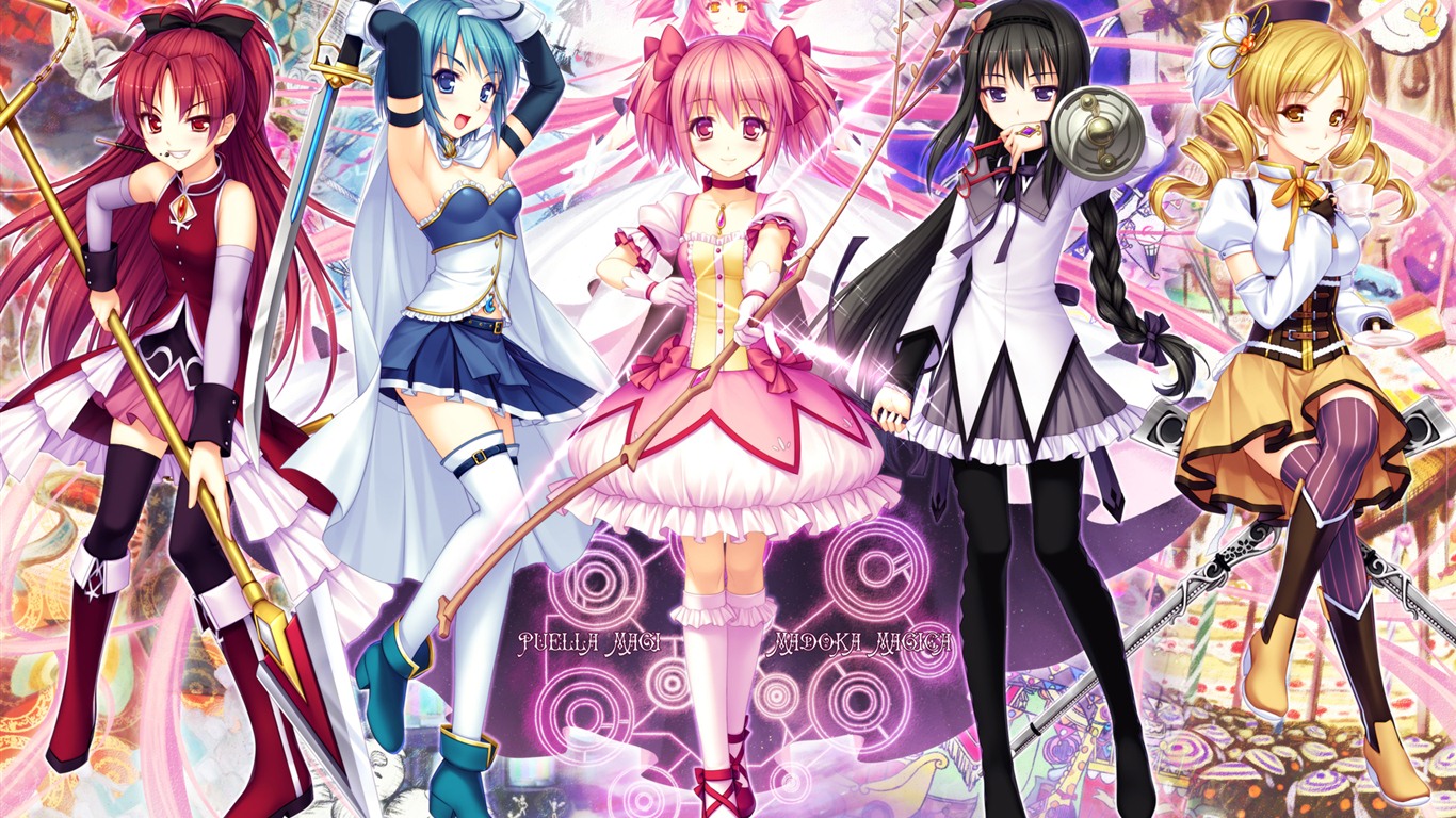 Puella 동방 박사 Madoka Magica의 HD 월페이퍼 #15 - 1366x768