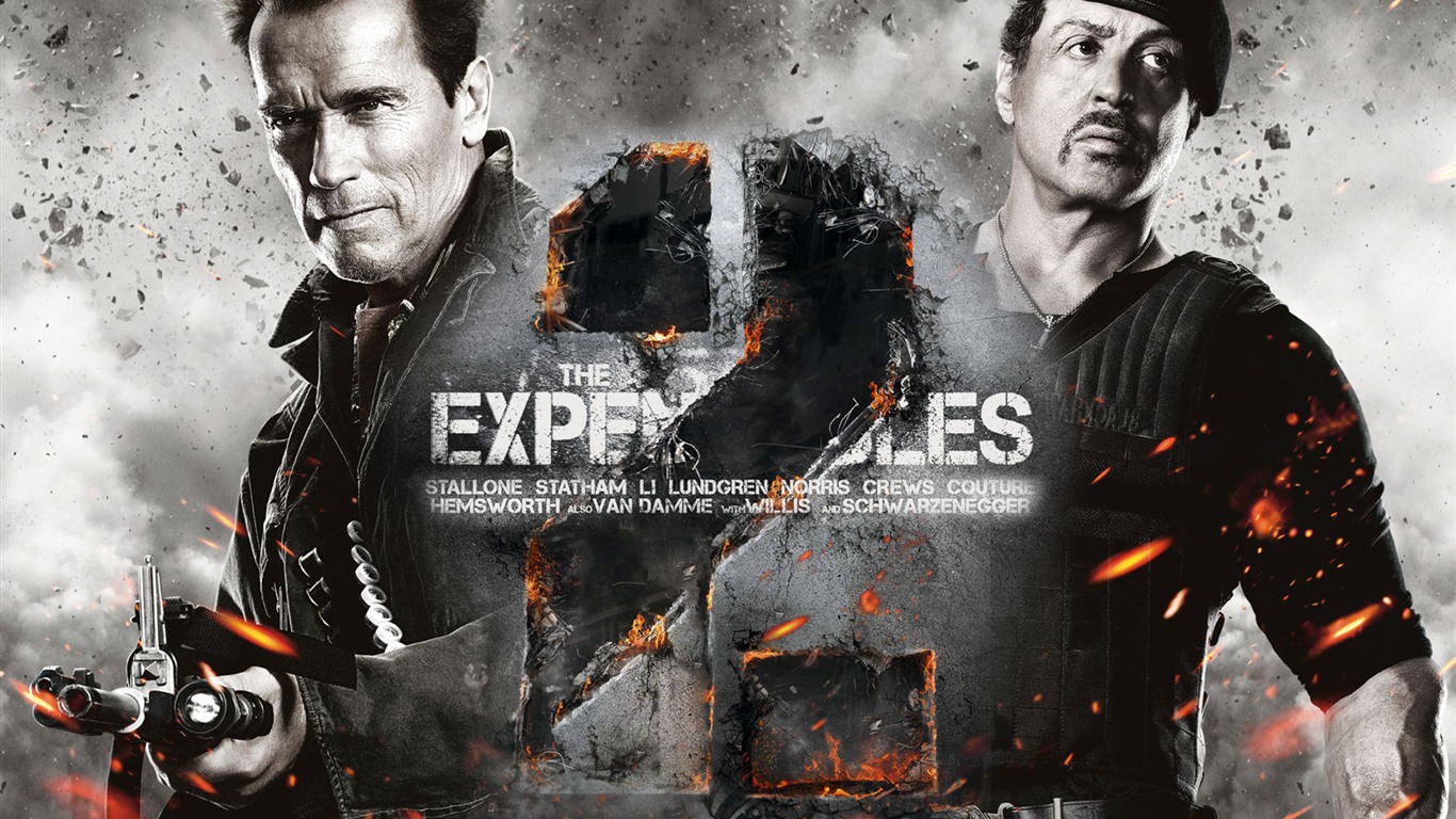 2012 The Expendables 2 敢死队2 高清壁纸1 - 1366x768