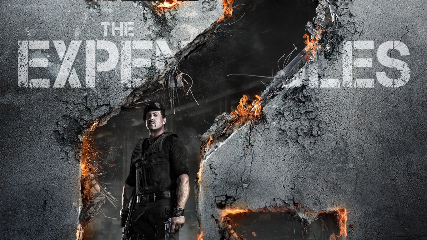 2012 The Expendables 2 HD Wallpaper #2 - 1366x768