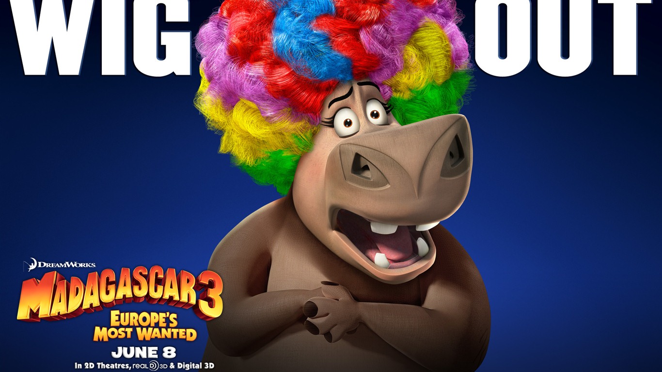 Madagascar 3: Europe's Most Wanted 马达加斯加3：欧洲大围捕 高清壁纸12 - 1366x768