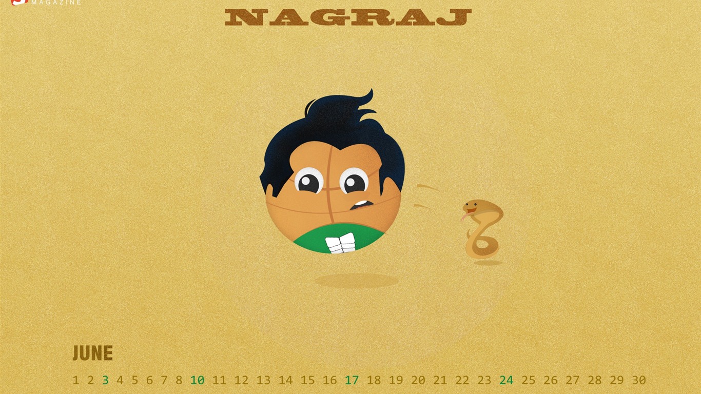 June 2012 Calendar wallpapers (2) #7 - 1366x768