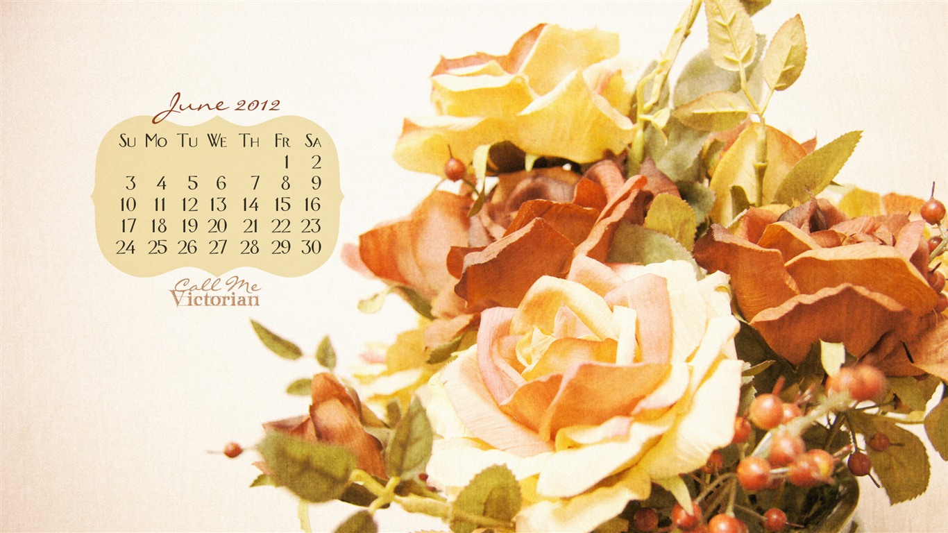 2012年6月 月曆壁紙(二) #16 - 1366x768
