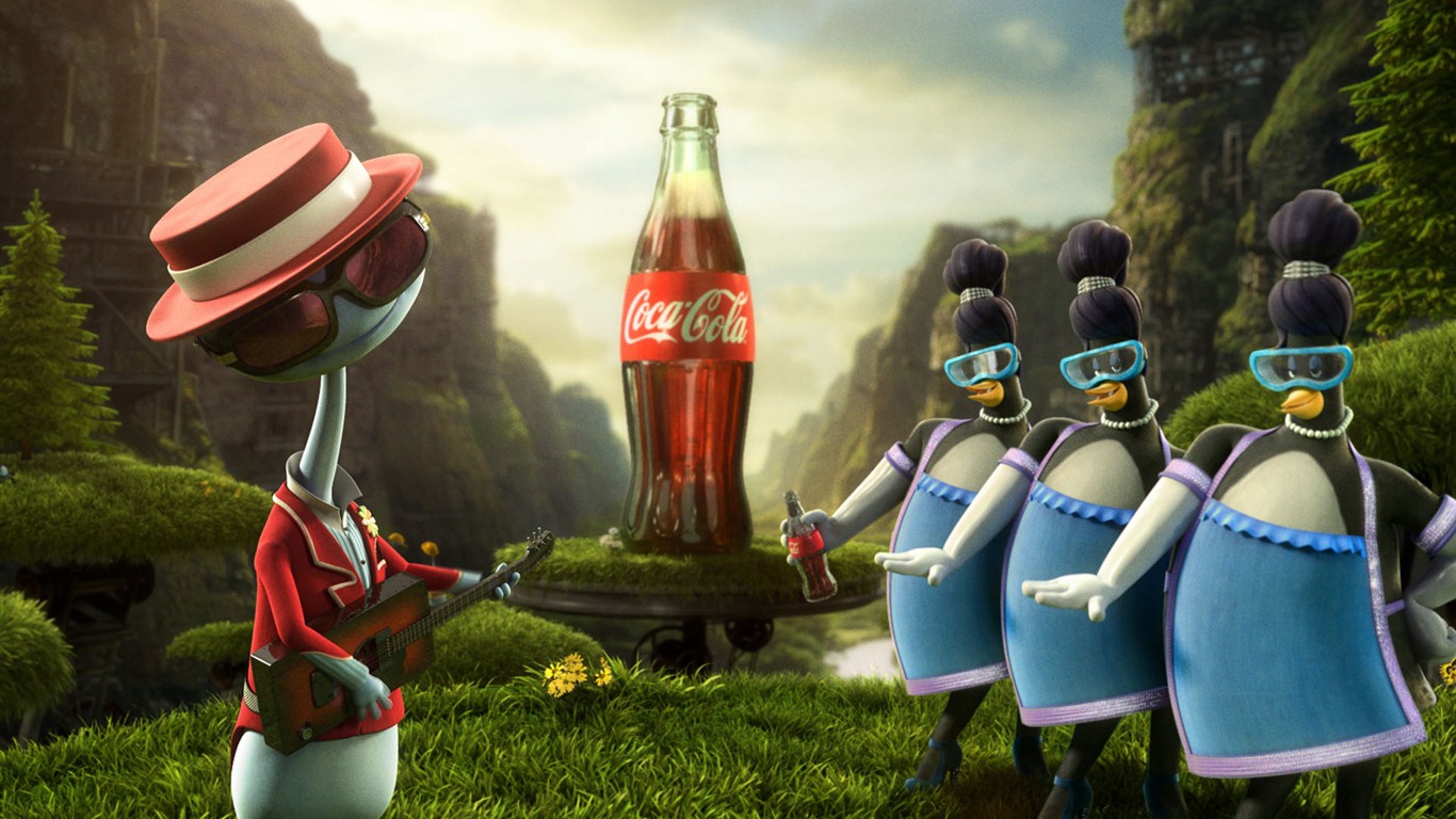 Coca-Cola hermosa ad fondo de pantalla #21 - 1366x768