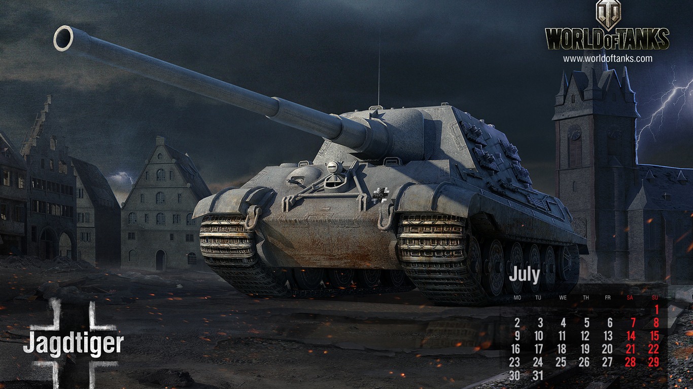2012年7月 月曆壁紙(二) #15 - 1366x768