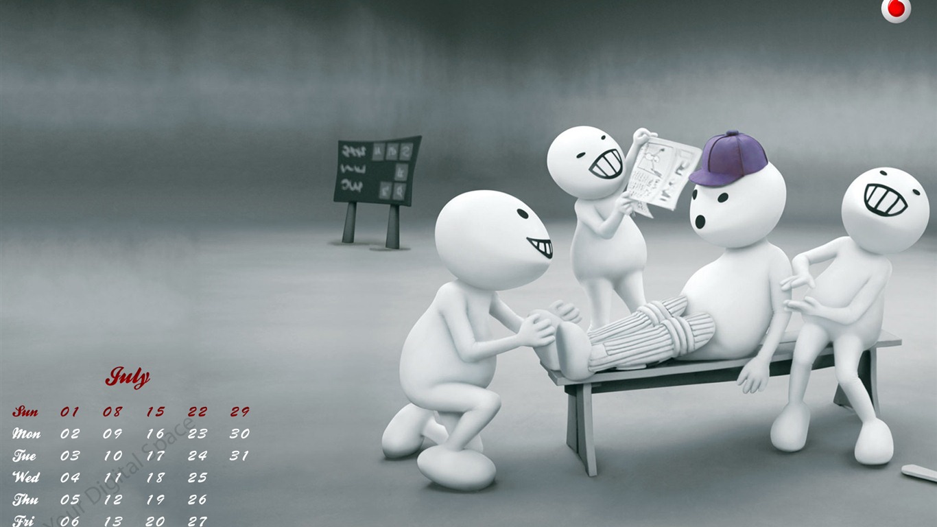 2012年7月 月曆壁紙(二) #20 - 1366x768