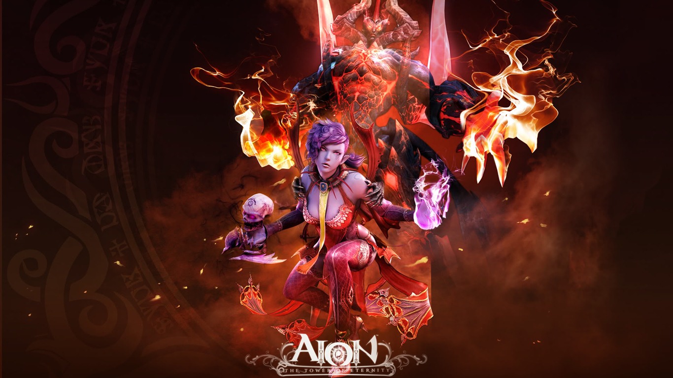 Aion 永恒之塔漂亮的女孩 高清壁纸(一)14 - 1366x768