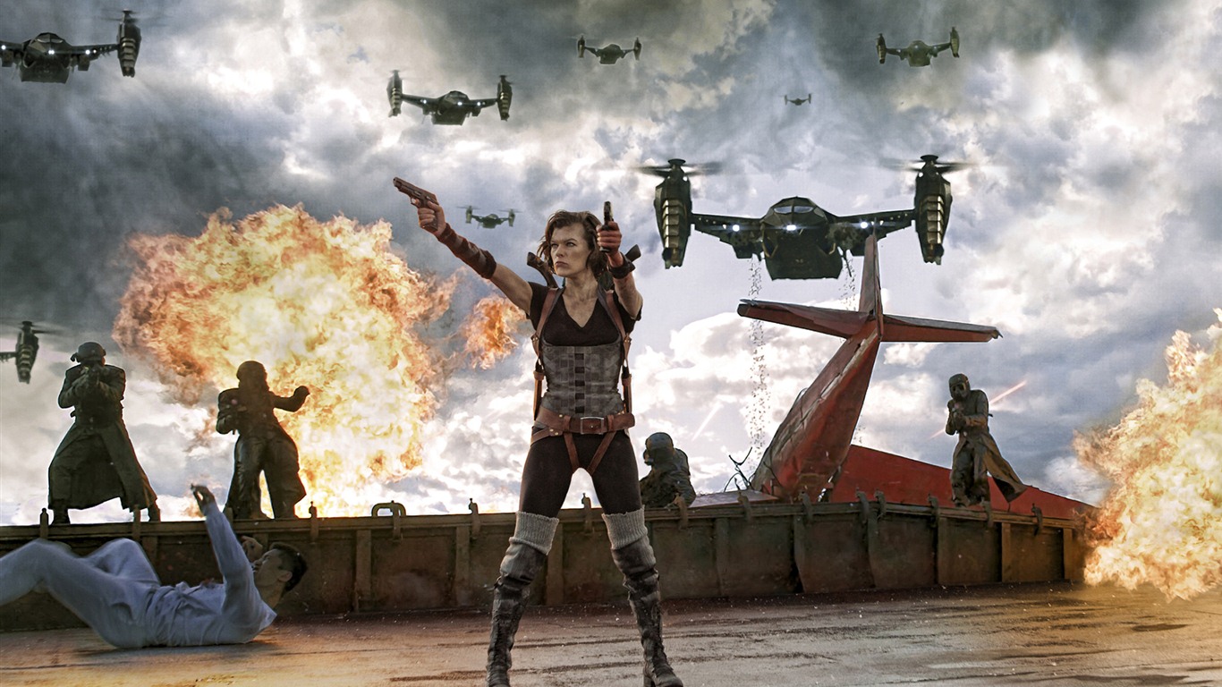 esident Evil: Retribution fonds d'écran HD #2 - 1366x768