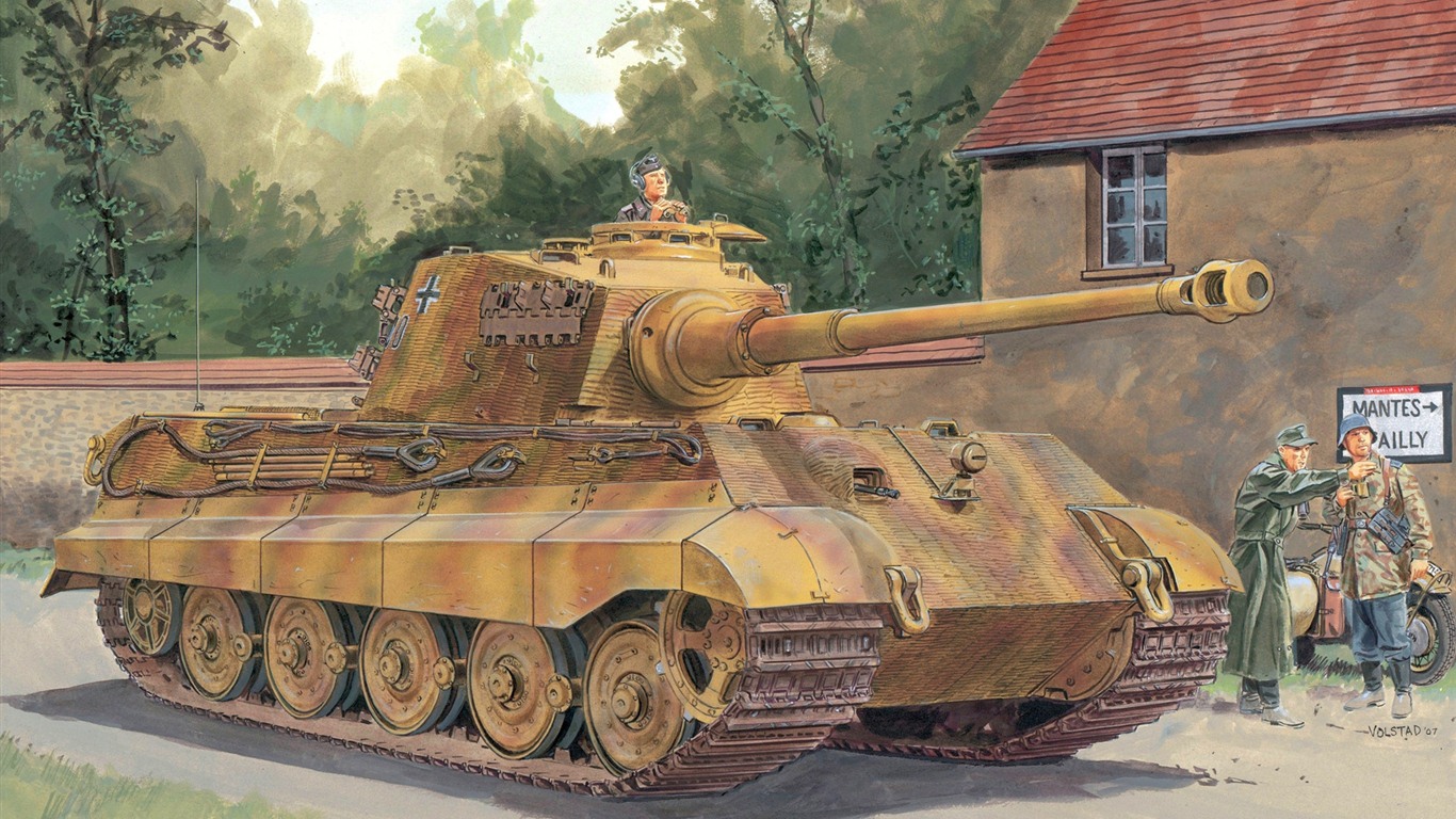 軍事坦克裝甲 高清繪畫壁紙 #2 - 1366x768