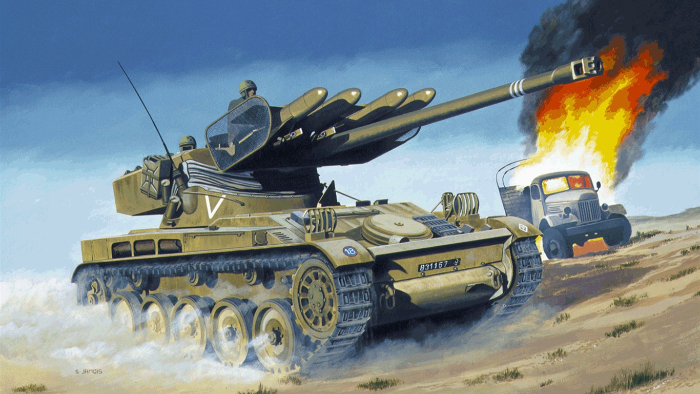 군사 탱크, 장갑의 HD 그림 월페이퍼 #5 - 1366x768