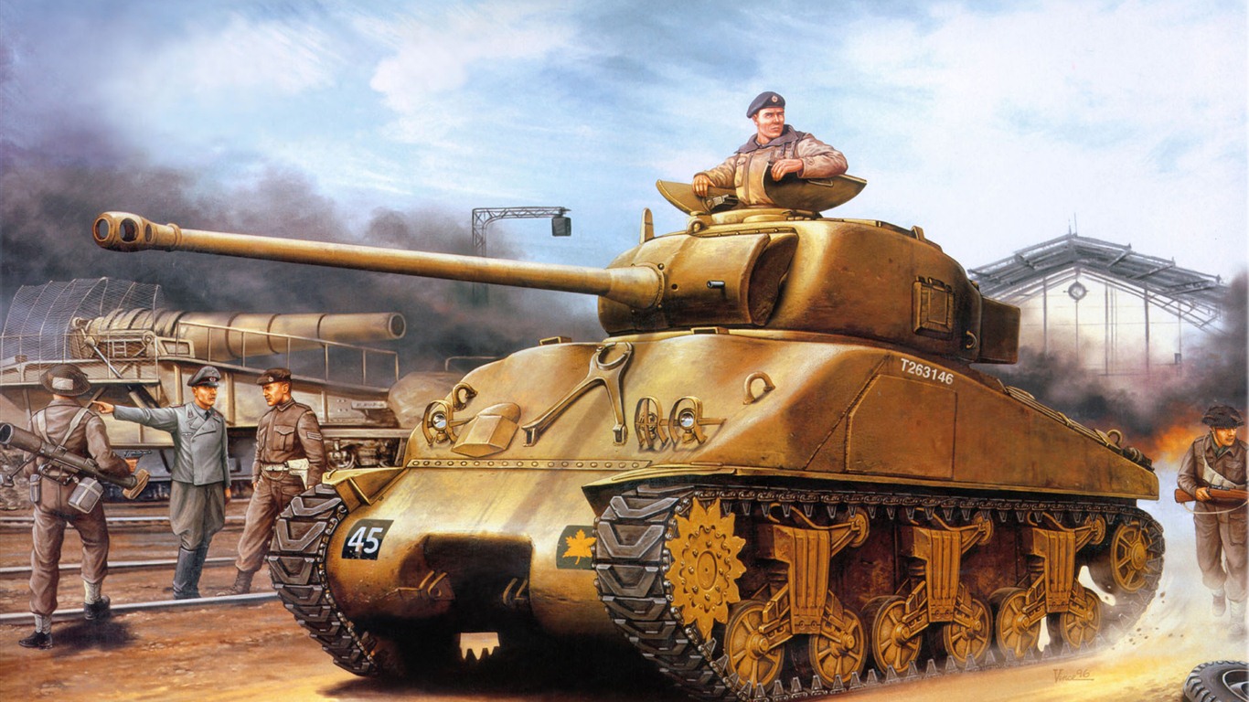 Военный танков, боевых бронированных картины HD обои #10 - 1366x768